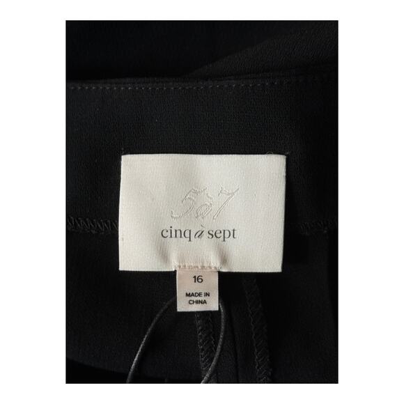 Cinq a Sept pants Hadlee belted wide leg double buckle open ankle size 16 - Picture 5 of 7